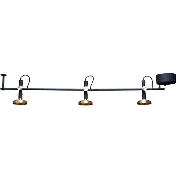Blend 100 taklampa Jet black, brass