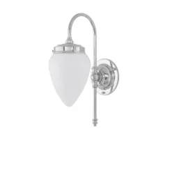 Blomberg Vägglampa IP24, förnicklad mässing