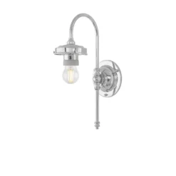Blomberg Vägglampa IP24, förnicklad mässing