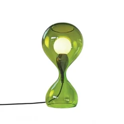 Blubb grön Bordslampa, svart/svart