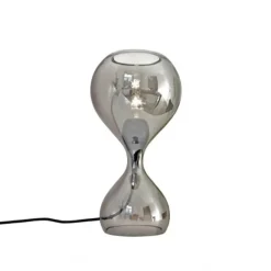 Blubb krom Bordslampa, svart/svart
