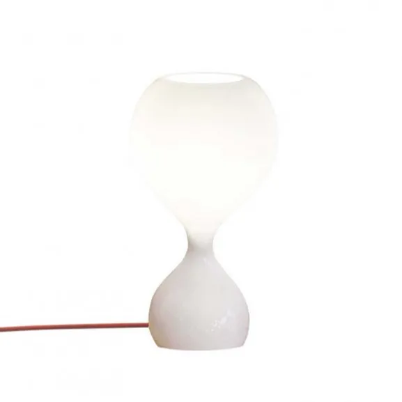 Blubb opal Bordslampa, vit/röd