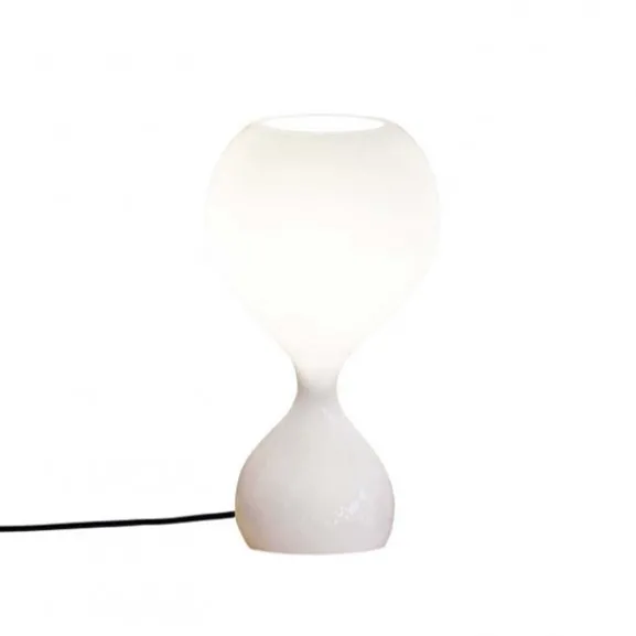 Blubb opal Bordslampa, vit/svart