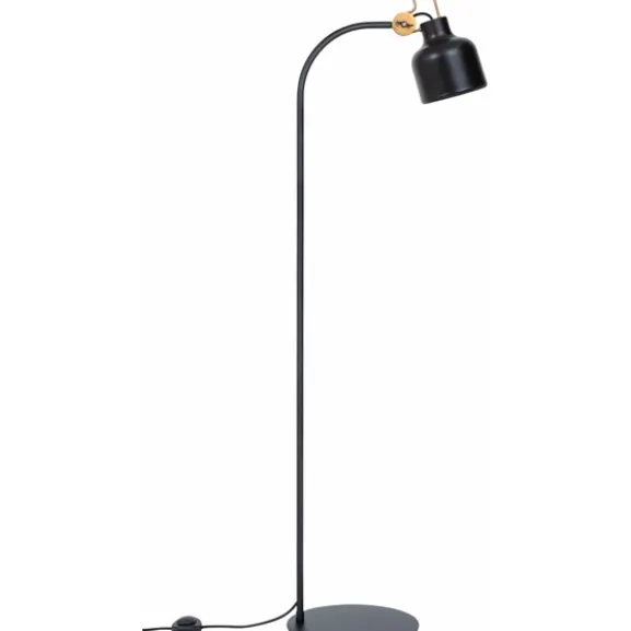 Bolb golvlampa, mattsvart 145cm