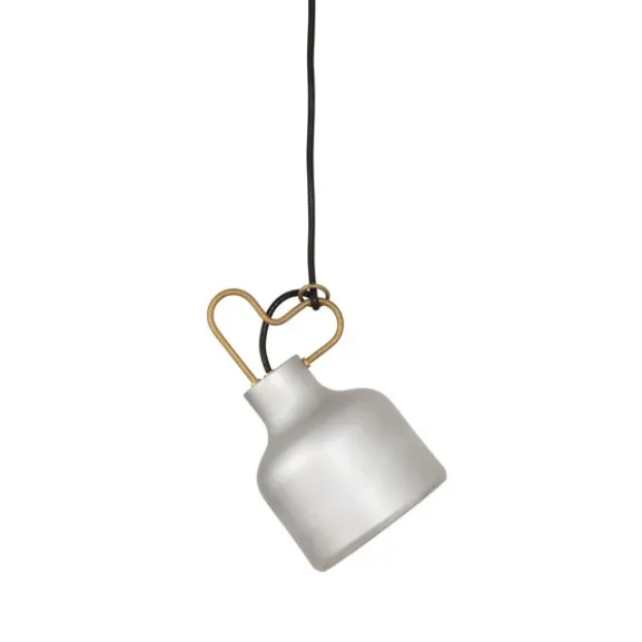 Bolb taklampa, rå aluminium 14cm