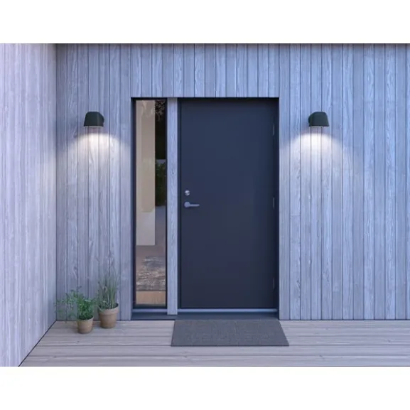 Boo vägglampa IP44 svart struktur