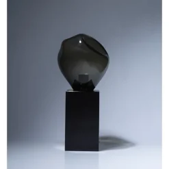 Bordlampa Glöd Svart Granit och munblåst glas