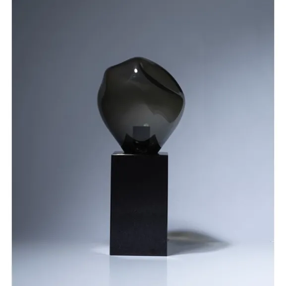 Bordlampa Glöd Svart Granit och munblåst glas