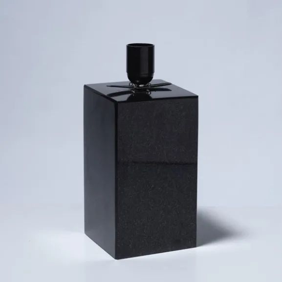 Bordlampa Glöd Svart Granit och munblåst glas