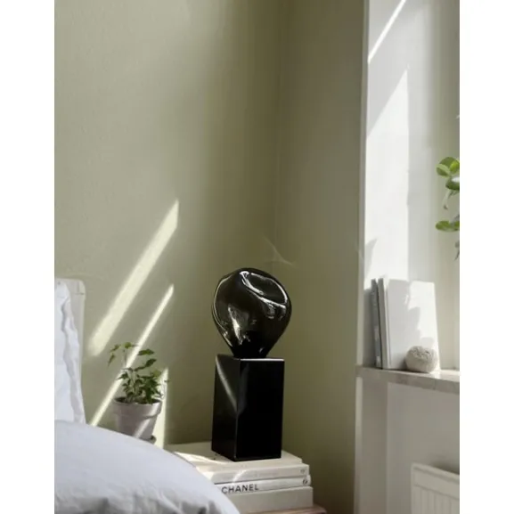 Bordlampa Glöd Svart Granit och munblåst glas