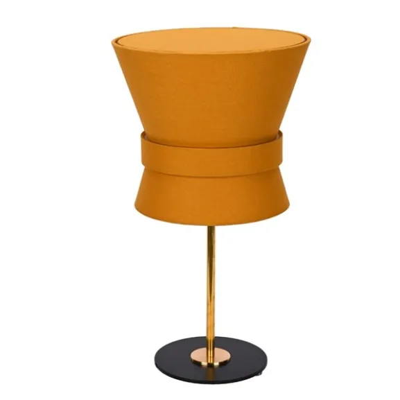 Bordslampa Bow Rå mässing - Small Yellow Ochre