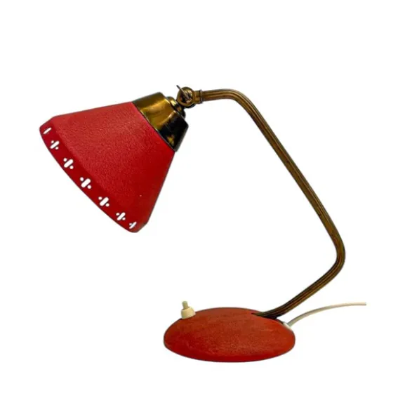 Bordslampa Röd Metall , 26 cm
