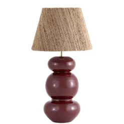 Bordslampfot Becca H39 metall vinröd