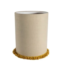 Bordslampskärm Cylinder D29 lin frans senapsgul