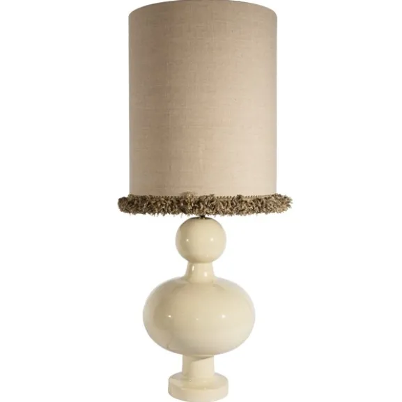 Bordslampskärm Cylinder D21,5 lin frans natur