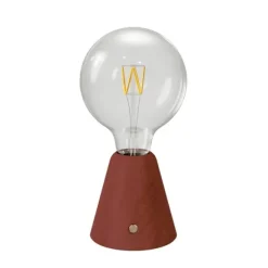Bärbar och uppladdningsbar LED-lampa Terracotta
