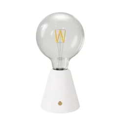 Bärbar och uppladdningsbar LED-lampa Vit