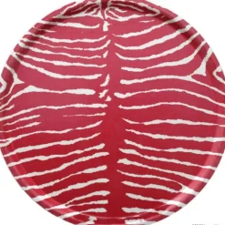 Bricka, Le Zebre Röd Ø45cm