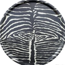 Bricka, Le Zebre Svart Ø45cm