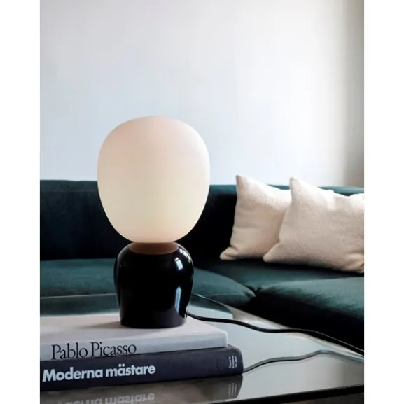Buddy bordslampa Glossy svart/opal glass
