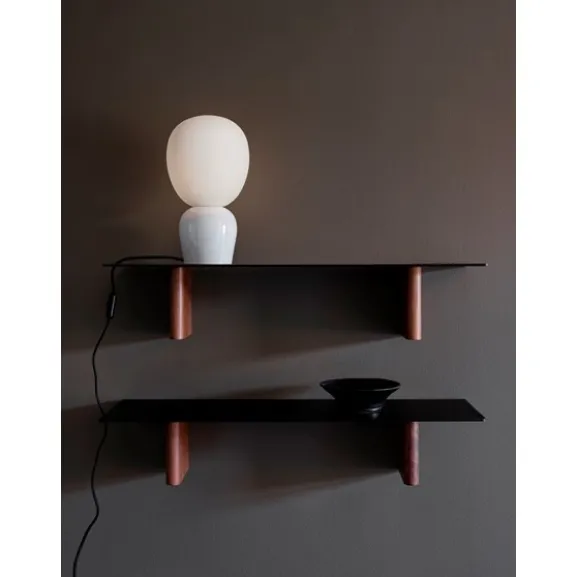 Buddy bordslampa Glossy vit/opal glass