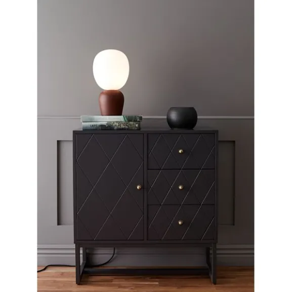 Buddy bordslampa, mörk roststruktur/opal