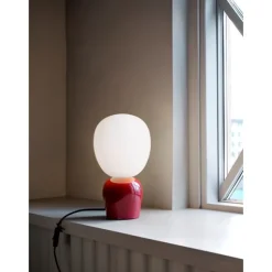 Buddy bordslampa Wine Red/opal glass