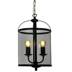 BUDGIE taklampa Ø23, svart/rök