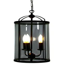 BUDGIE taklampa Ø28, svart/rök