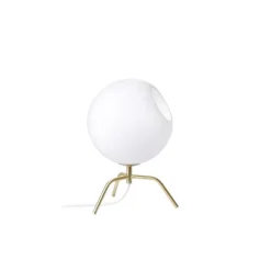 BUG 15 bordslampa, mässing/vitt glas