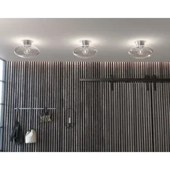 Bullo plafond, aluminium/klarglas 27cm