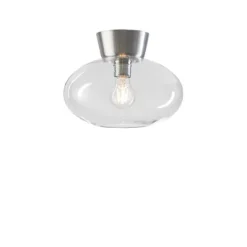 Bullo plafond, aluminium/klarglas 27cm