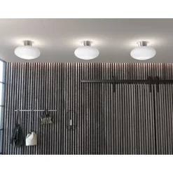 Bullo plafond, aluminium/opalglas 27cm