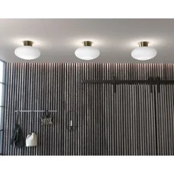 Bullo plafond, mässing/opalglas 27cm