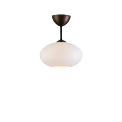 Bullo plafond m.stång, oxid/opalglas 27cm