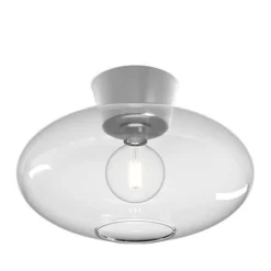 Bullo XL Plafond, Alu/Klarglas 38cm