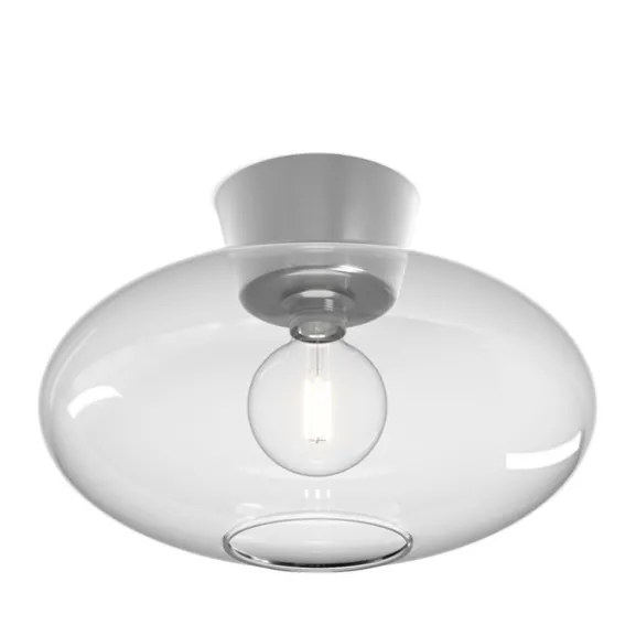 Bullo XL Plafond, Alu/Klarglas 38cm
