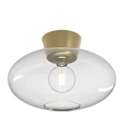 Bullo XL Plafond, Mässing/Klarglas 38cm