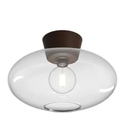 Bullo XL Plafond, Oxid/Klarglas 38cm
