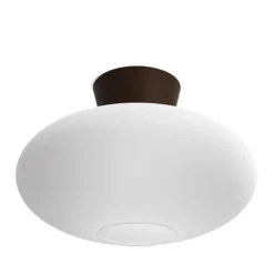 Bullo XL Plafond, Oxid/Opalglas 38cm