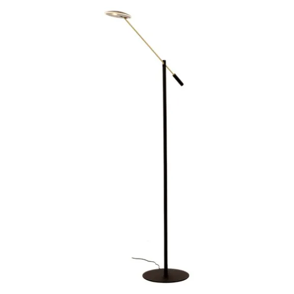 CADIZ golvlampa, svart/matt mässing