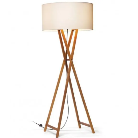 Cala P165 Golvlampa, ek/pärlvit