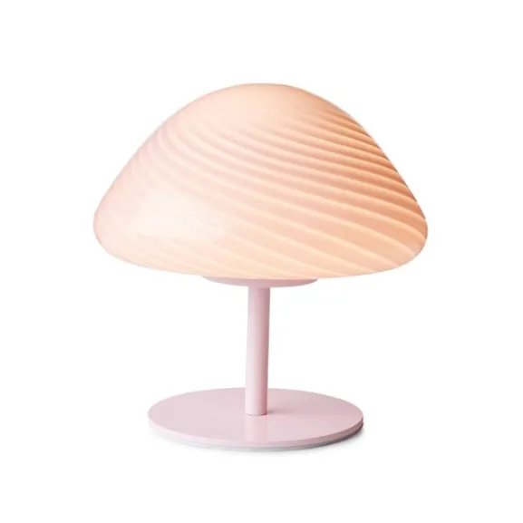 Candy Mini Mush bordslampa, glashuvud, metallfot Rose