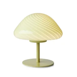 Candy Mini Mush bordslampa, glashuvud, metallfot Oliv