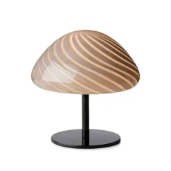 Candy Mini Mush bordslampa, glashuvud, metallfot Svart