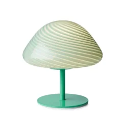 Candy Mini Mush bordslampa, glashuvud, metallfot Turkos