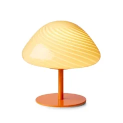 Candy Mini Mush bordslampa, glashuvud, metallfot Orange