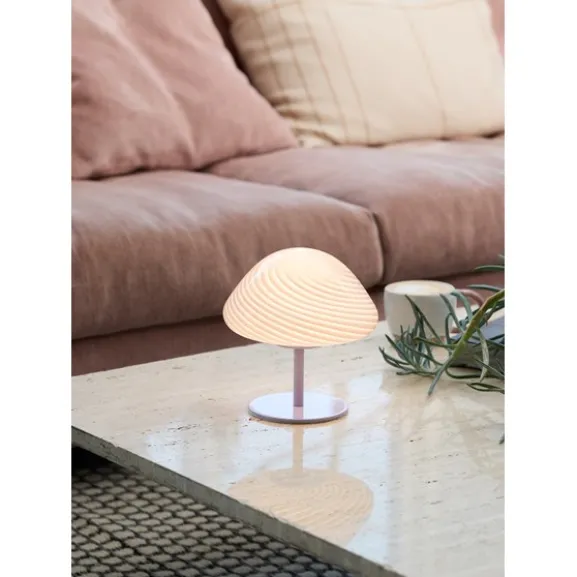 Candy Mini Mush bordslampa, glashuvud, metallfot Lilla