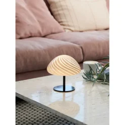 Candy Mini Mush bordslampa, glashuvud, metallfot Svart