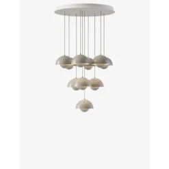 CANOPY Flowerpot Chandelier VP10 10 pendants Ø53 cm Matt White